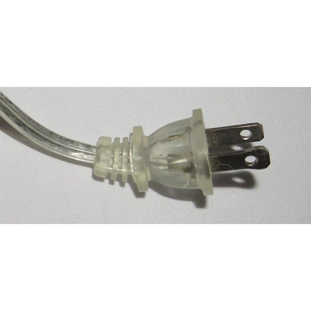 Ralph Lauren Pair of Ralph Lauren Table Lamps 'Farrah' Style Crystal Glass Column With Shades For Sale - Image 4 of 5