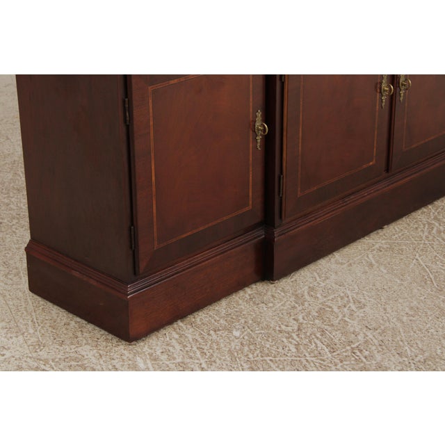 Ethan Allen Mahogany Breakfront China Cabinet For Sale - Image 10 of 18
