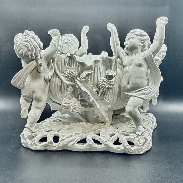 Large Antique Blanc De Chine Porcelain Cherub Centrepiece Bowl from T. Goode & Co. London, 1900 For Sale - Image 16 of 18