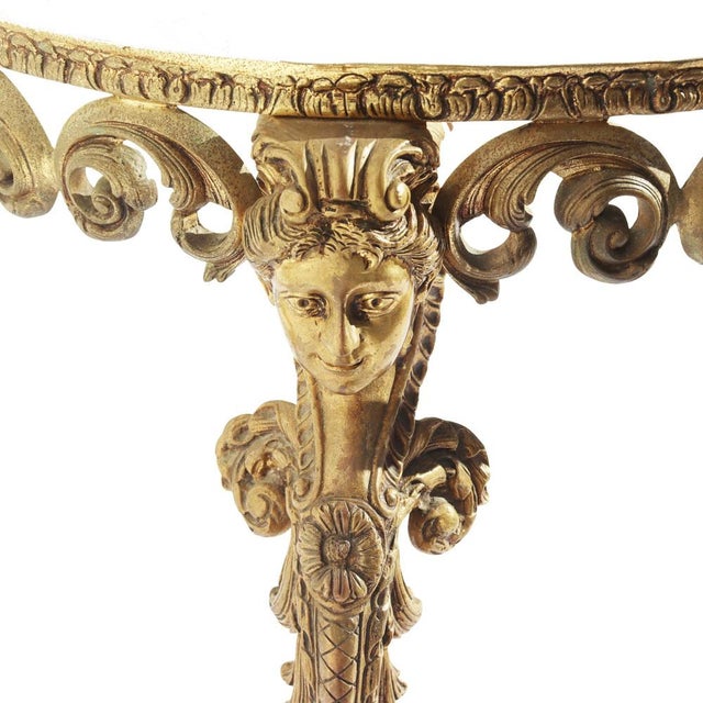 Rococo Table in Gilded Bronze with Marble Top, 1800s For Sale - Image 13 of 16