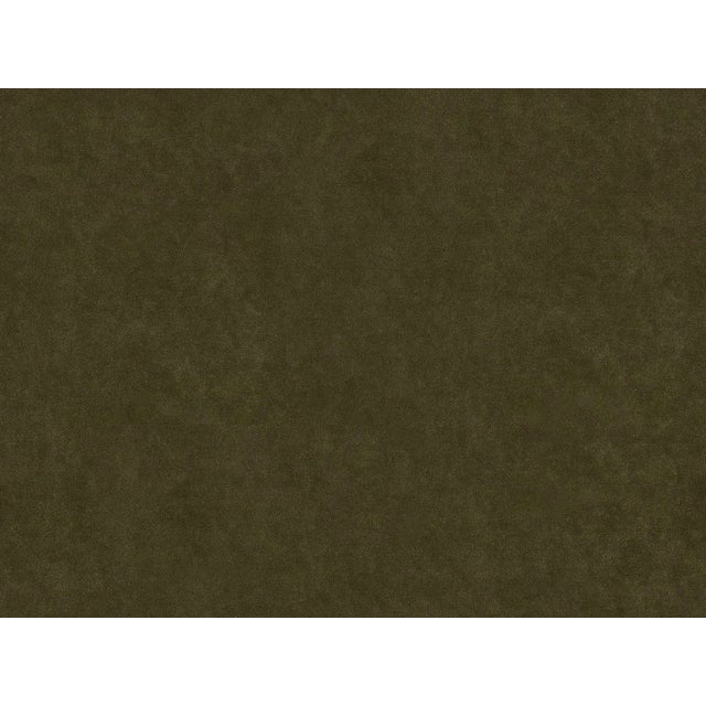 Greta Ottoman, Olive Velvet Swatch For Sale