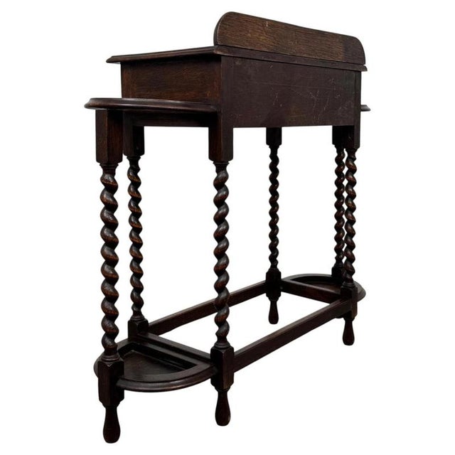Antique Edwardian Oak Hall Stand, England For Sale - Image 9 of 12