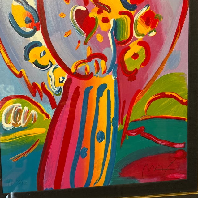 Peter Max "Angel With Heart" Serigraph Numbered and Signed For Sale - Image 9 of 11