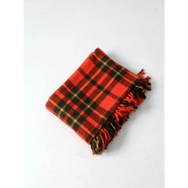 Vintage Faribo Plaid Throw Blanket For Sale - Image 4 of 11