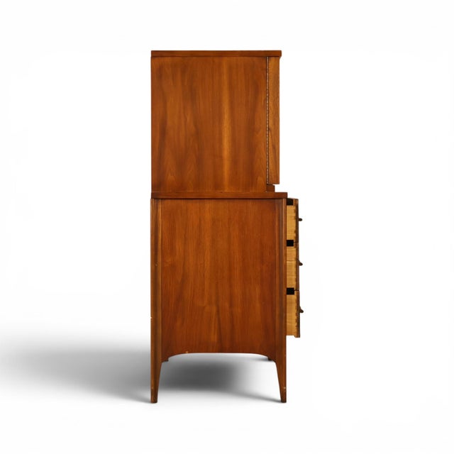 Kent Coffey Perspecta Vintage Mid Century Modern Gentlemen's Highboy Dresser C. 1960s For Sale - Image 13 of 16