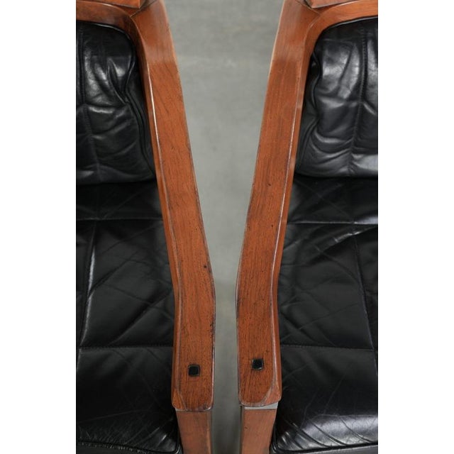 Art Deco Decoforma Series Dining Armchairs in Black Leather from Schuitema, Set of 4 For Sale - Image 11 of 18