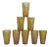 Indiana Harvest Grape Style Amber Carnival Glass Set of 8 Tumbler Cups For Sale