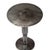 Modern deco cast aluminum round side table with antiqued blackened nickel finish. Each table has variations in finish and...