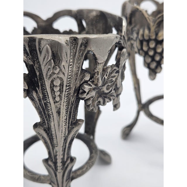 1920s Art Nouveau Iron Cup Holders, 1920s, Set of 2 For Sale - Image 5 of 9
