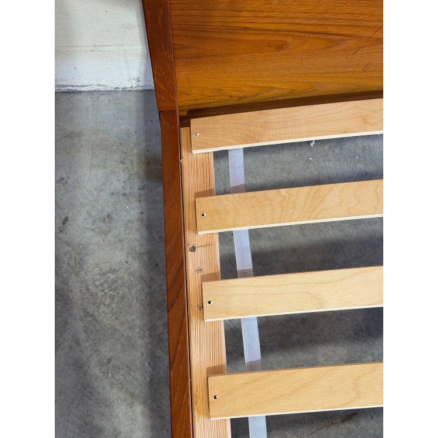 Wood Teak Bed Danish Mid-Century Modern 1960s For Sale - Image 7 of 10