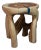 Wood Sculptural Side Table by Logniture For Sale