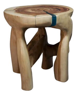 Wood Sculptural Side Table by Logniture