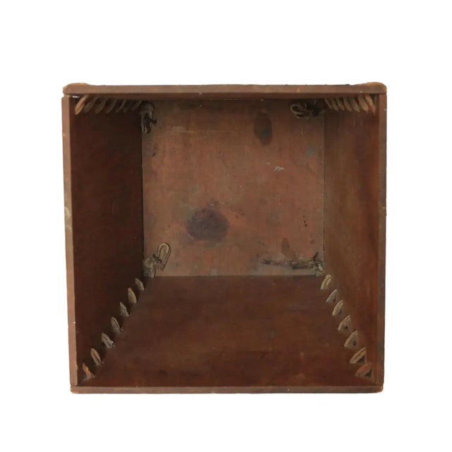 Wood Arts & Craft Style Wood & Copper Waste Basket For Sale - Image 7 of 8