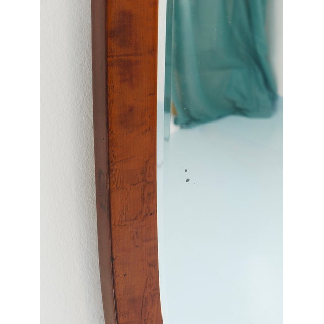 Large Antique Biedermeier Pearwood Shield Wall Mirror, Vienna, 1820s For Sale - Image 17 of 18