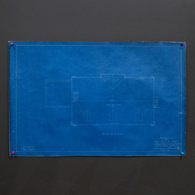 Set of San Mateo, Ca House Blue Prints C.1923 For Sale - Image 4 of 5