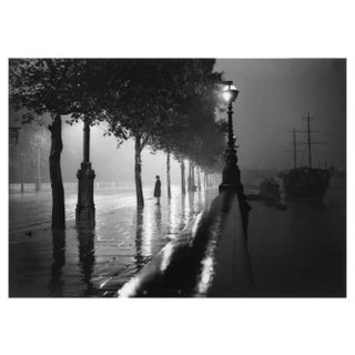 Fox Photos, Rainy Embankment, 1929 For Sale