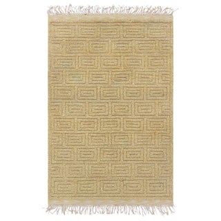 Doris Leslie Blau Vintage Yellow Swedish Half Pile by Elsa Gullberg For Sale