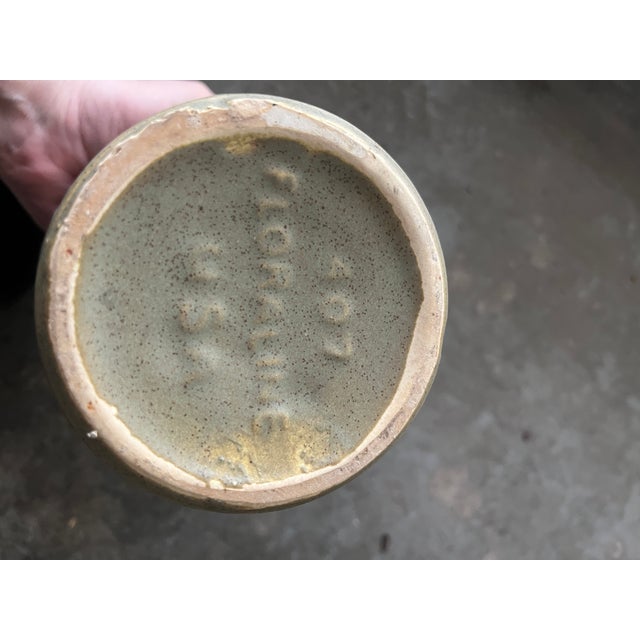 Mid-Century Modern Sage Green Floraline Pedestal Planter by Haeger For Sale - Image 9 of 9