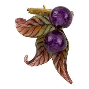 Cilea Paris Resin Pin Brooch Purple Berries