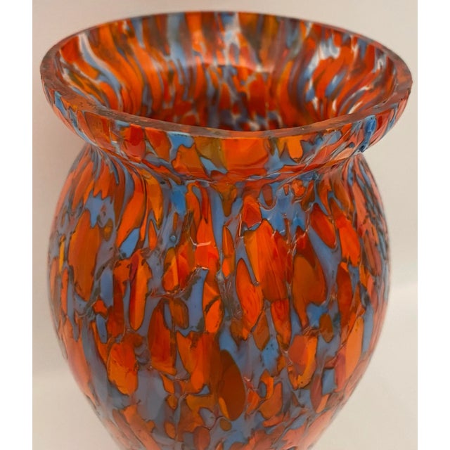 Art Deco Multicolored Art Glass Vase For Sale - Image 4 of 6