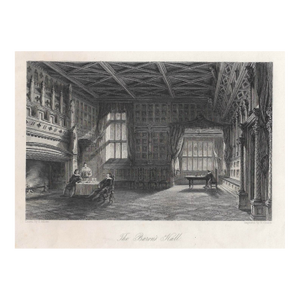 The Baron's Hall Antique Engraving