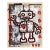 Robo Love Bug - Original Small Pop Street Art Acrylic Painting on Newspaper by Gary John For Sale