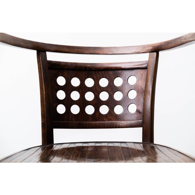 Secessionistic Model 721 Armchair by Otto Wagner for Jacob & Josef Kohn / Depeschenbüro of Die Zeit, Vienna, Austria, 1902 For Sale - Image 15 of 18