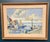 Scandinavian School, Port with Moored Sailboats, 1950s, Oil on Panel, Framed For Sale - Image 7 of 14