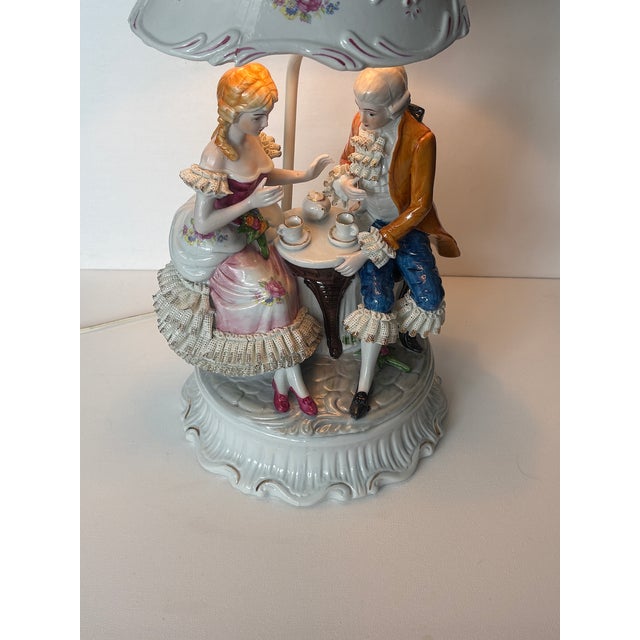Vintage Italian Porcelain Table Lamp, 1970s For Sale - Image 10 of 11