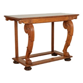 Antique Anglo Indian Teak Console Table For Sale