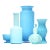 Milky Sky Blue Mixed Glass Vessel Curation - Group of 5 For Sale