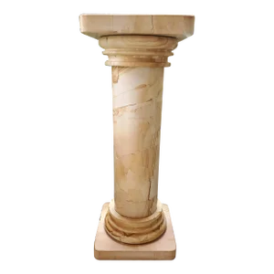 Vintage Italian Jasper Stone Honed Finish Neoclassical Column Display Pedestal