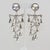 Faceted Crystal Drops Chandelier Silver Plate Clip Earrings For Sale - Image 4 of 8