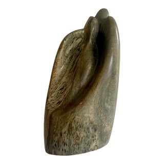 Hand Carved Stone Sculpture Artist Signed For Sale