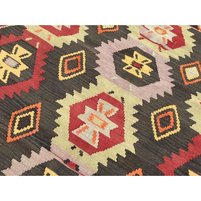 Vintage Turkish Kilim Rug - 68.5" X 110" For Sale In Raleigh - Image 6 of 9