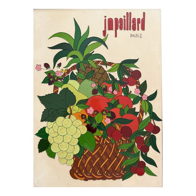 Advertising Banner Painted on Canvas by J. M. Paillard Paris, 1975 For Sale