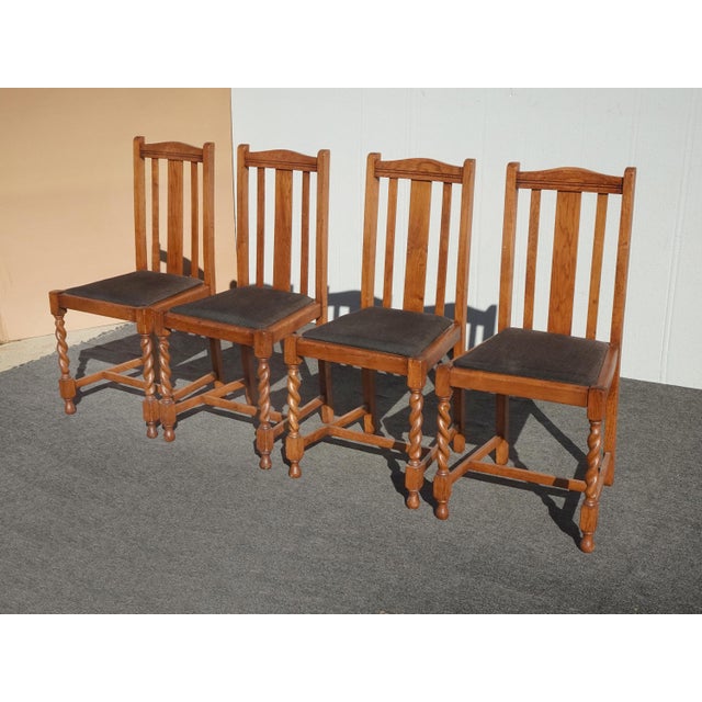 Gorgeous Chairs in Good Vintage Condition. Wear is usual for their age. Please study the photos and ask questions. Overall...