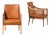Bergère Armchairs in Cane with Leather and Mahogany by Kaare Klint, 1931, Set of 2 For Sale