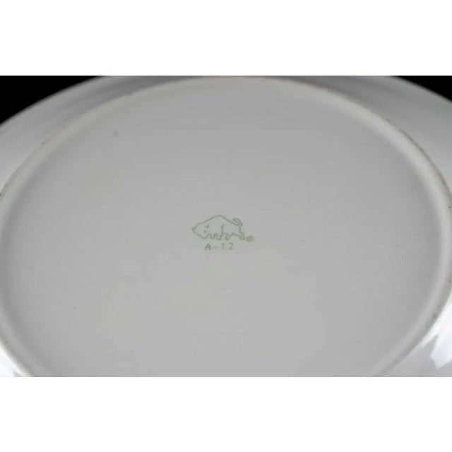 Ceramic 1940s Buffalo China Restaurant Ware A-12 White Round Plate For Sale - Image 7 of 9