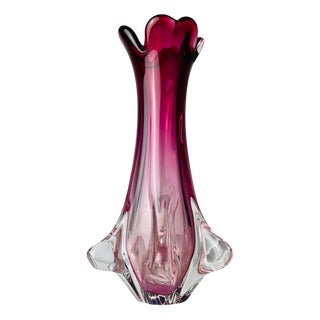 Vintage Murano Glass Chambord Vase from Fratelli Toso, Italy, 1960s For Sale