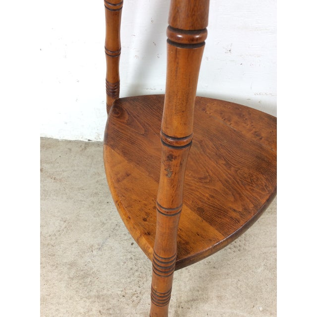 Mid Century Accent Table With Turned Wood Bamboo Style Legs For Sale - Image 16 of 18