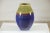 Artisan Purple and Olive Green Glazed Ceramic Ovoid Vase with Drip Detail For Sale - Image 12 of 12