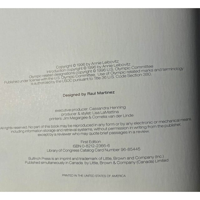 Photography Coffee Table Book First Edition 1996 Olympic Portraits by Annie Leibowitz For Sale - Image 7 of 12