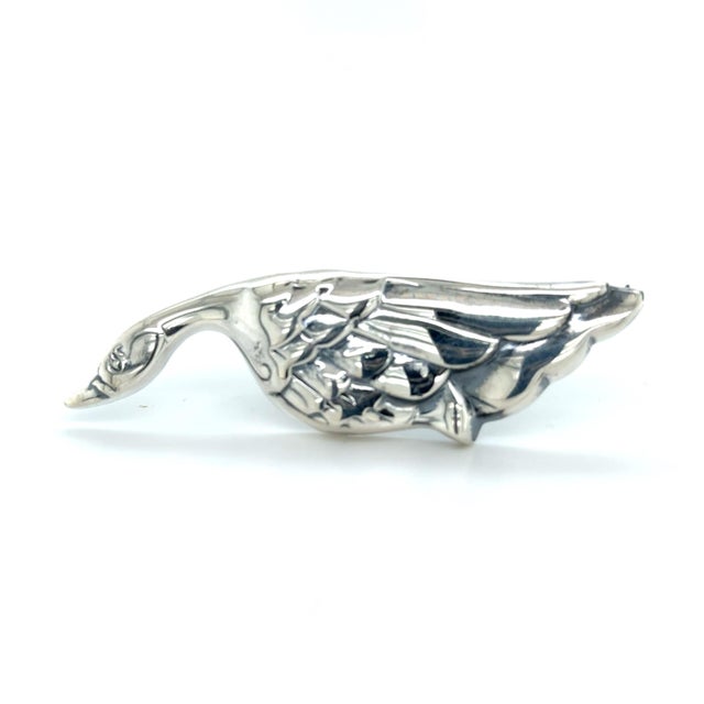 Metal 1990s Tiffany & Co Goose Brooch Sterling Silver Estate For Sale - Image 7 of 8