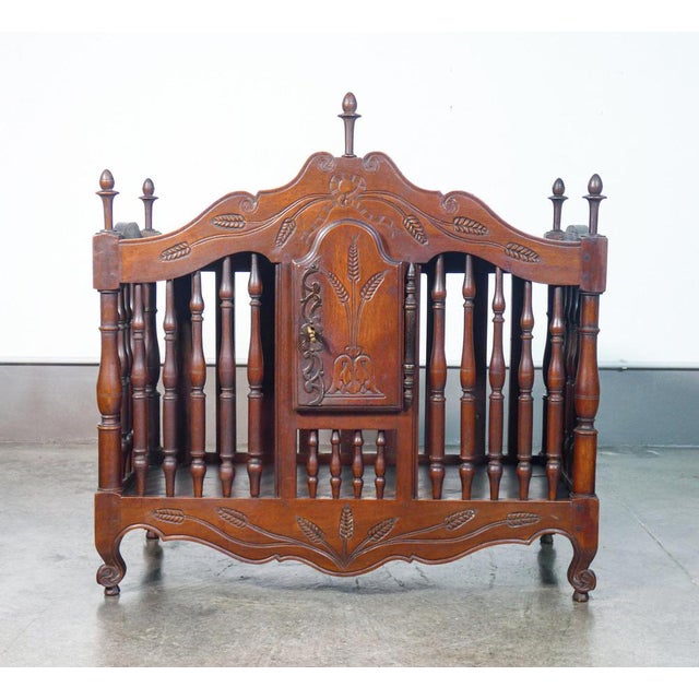 Ancient panetière, bread cupboard, in walnut wood. Origin france period 19th century materials walnut wood dimensions...