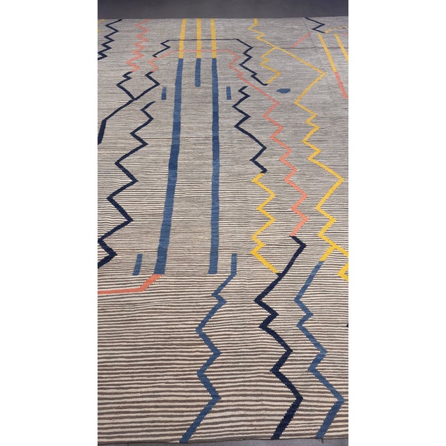 Decorative Flat Woven Rug For Sale - Image 10 of 11