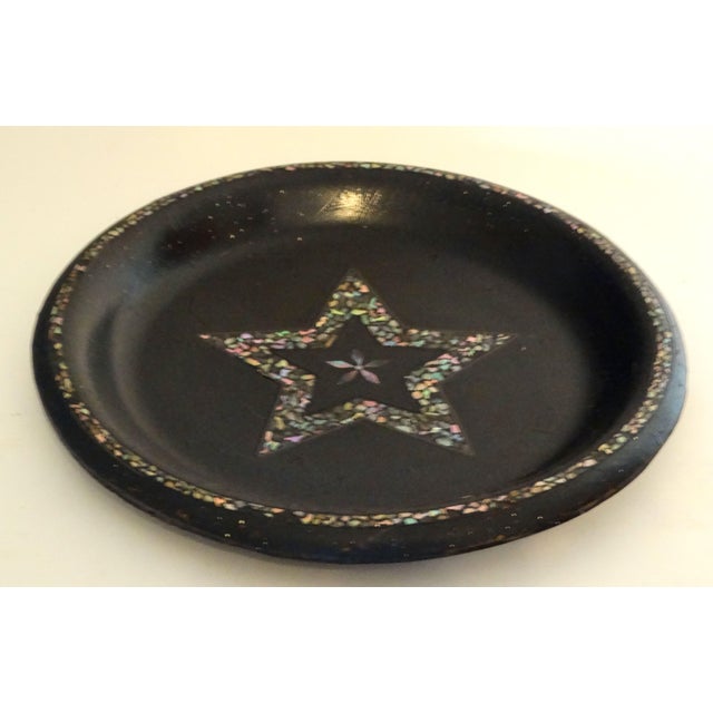 Late 19th Century Antique English Papier Mache Plate For Sale - Image 5 of 8