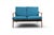 1960s Vintage Teak Framed Loveseat With Jewel Toned Cushions For Sale In San Francisco - Image 6 of 9