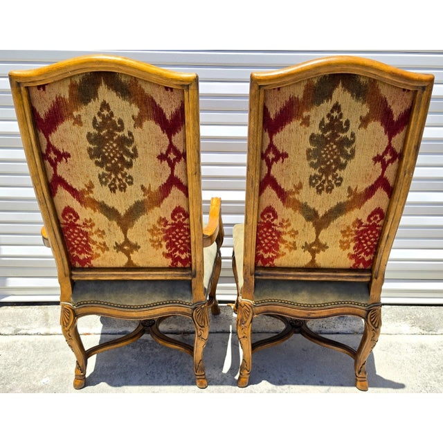 Century Furniture French Dining Chairs Leather Seats Set of 8 For Sale - Image 11 of 17