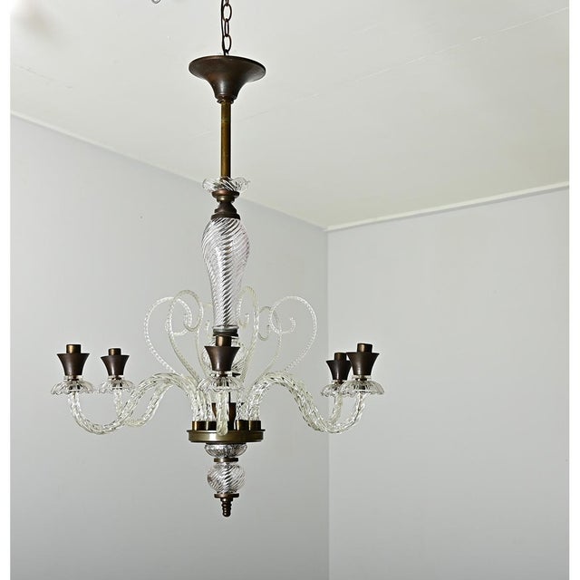 Vintage Italian Murano Glass Chandelier For Sale - Image 15 of 16